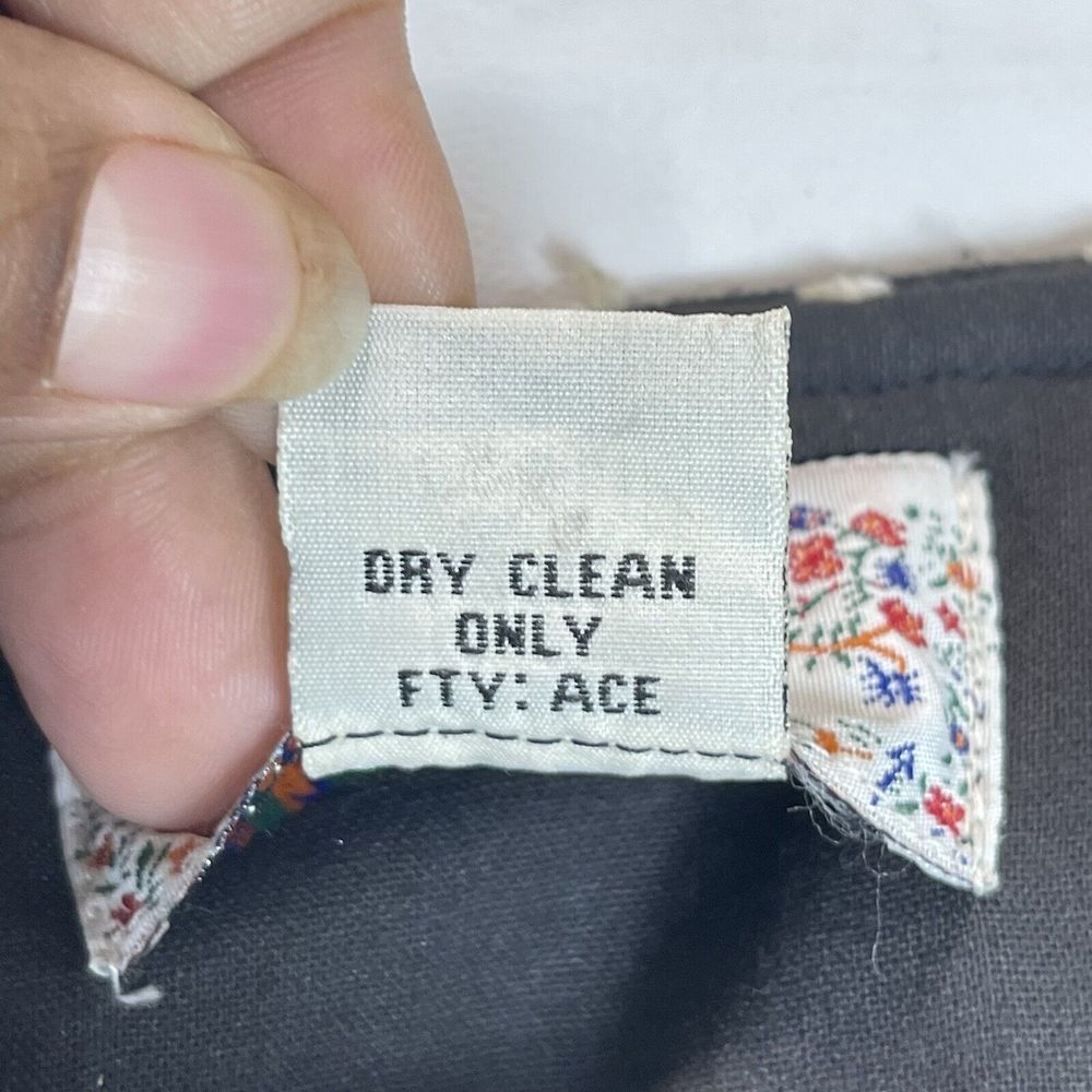 1980s VTG Women’s Jacket size L New Directions Black Textured Abstract Tassel - Picture 11 of 15